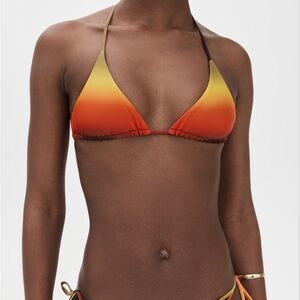 THE ATTICO Bikini Set in Multicolor Small Gradient triangle